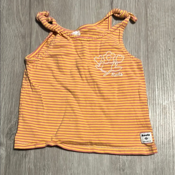 Roots Kids Orange Striped Tank Top 4T - Picture 1 of 1